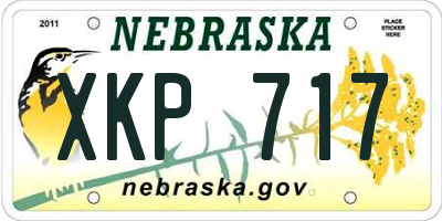 NE license plate XKP717