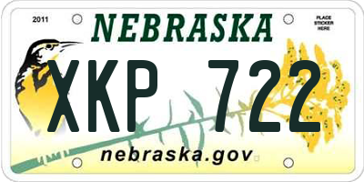 NE license plate XKP722
