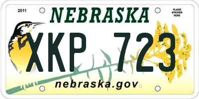 NE license plate XKP723
