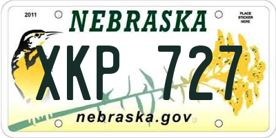 NE license plate XKP727