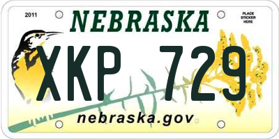 NE license plate XKP729