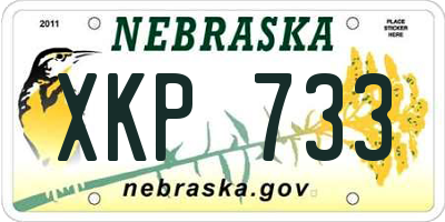 NE license plate XKP733