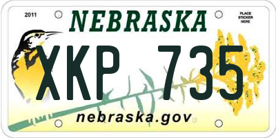 NE license plate XKP735