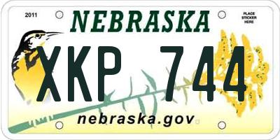 NE license plate XKP744