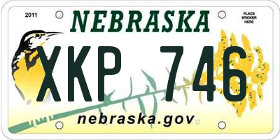 NE license plate XKP746