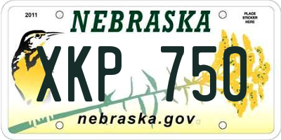 NE license plate XKP750