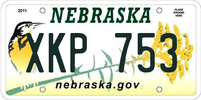 NE license plate XKP753