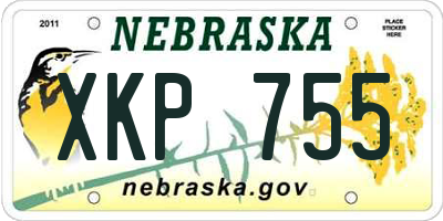 NE license plate XKP755