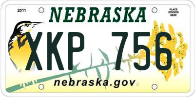 NE license plate XKP756