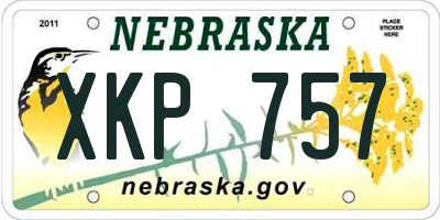NE license plate XKP757