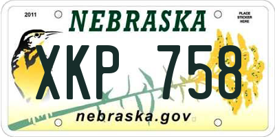 NE license plate XKP758