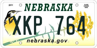 NE license plate XKP764
