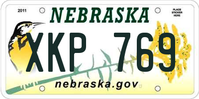 NE license plate XKP769