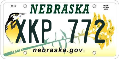 NE license plate XKP772