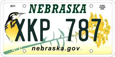 NE license plate XKP787