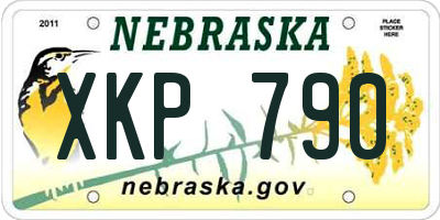 NE license plate XKP790