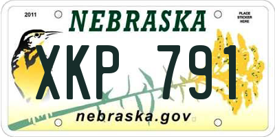NE license plate XKP791
