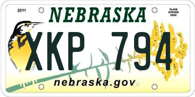 NE license plate XKP794