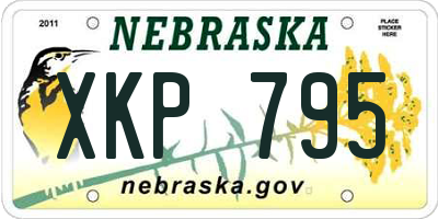 NE license plate XKP795