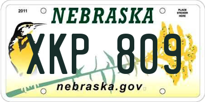 NE license plate XKP809