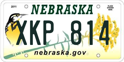 NE license plate XKP814