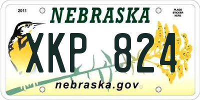 NE license plate XKP824