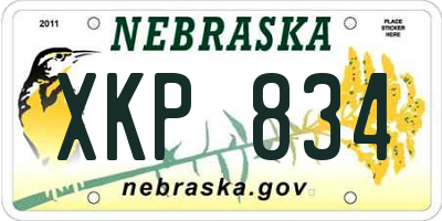 NE license plate XKP834