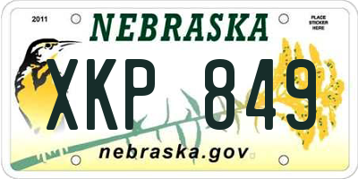 NE license plate XKP849