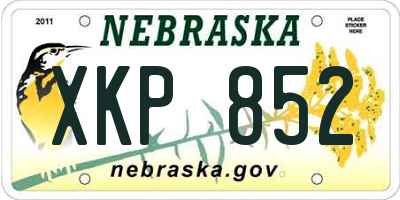 NE license plate XKP852