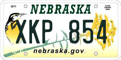 NE license plate XKP854