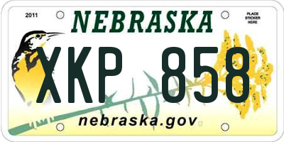 NE license plate XKP858