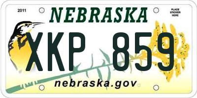 NE license plate XKP859