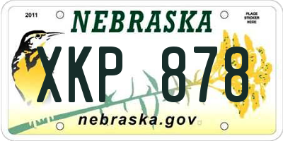 NE license plate XKP878