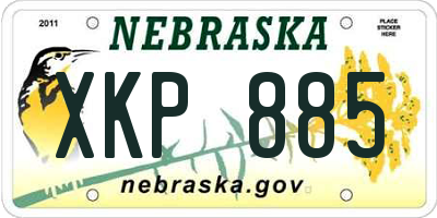NE license plate XKP885