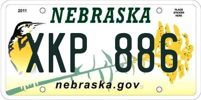 NE license plate XKP886