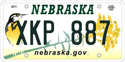 NE license plate XKP887