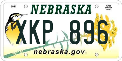 NE license plate XKP896