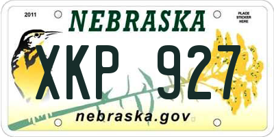 NE license plate XKP927