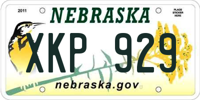 NE license plate XKP929