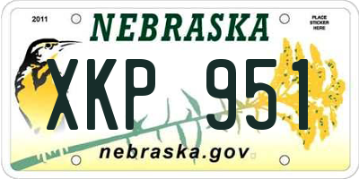NE license plate XKP951
