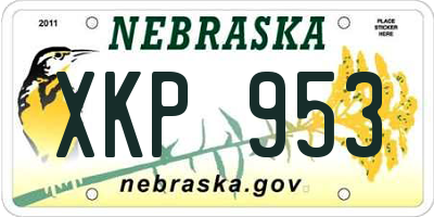 NE license plate XKP953
