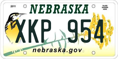 NE license plate XKP954