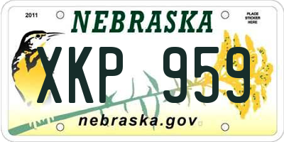NE license plate XKP959