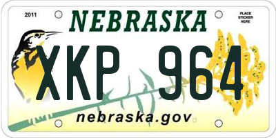 NE license plate XKP964
