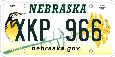 NE license plate XKP966