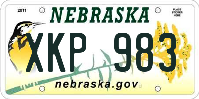 NE license plate XKP983