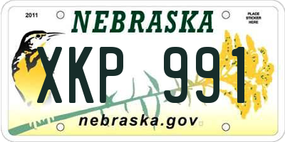 NE license plate XKP991