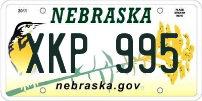 NE license plate XKP995