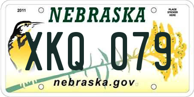 NE license plate XKQ079