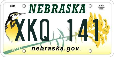 NE license plate XKQ141